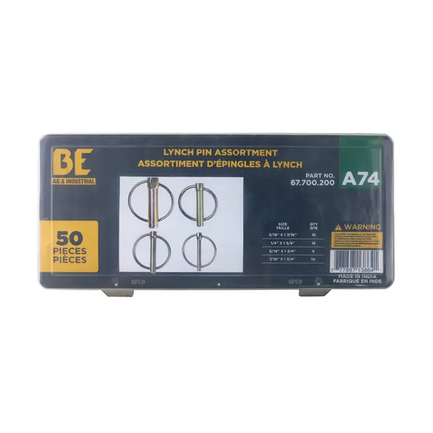 50-Piece SAE Lynch Pin Kit-zoom-1