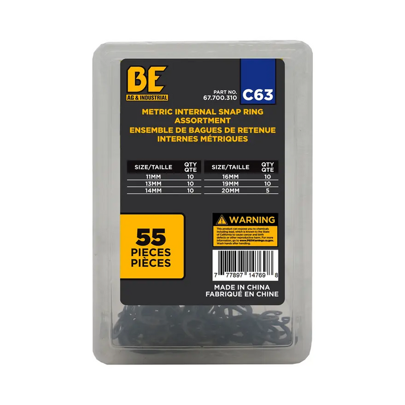 55-Piece Metric Internal Snap Ring Assortment Kit-zoom-