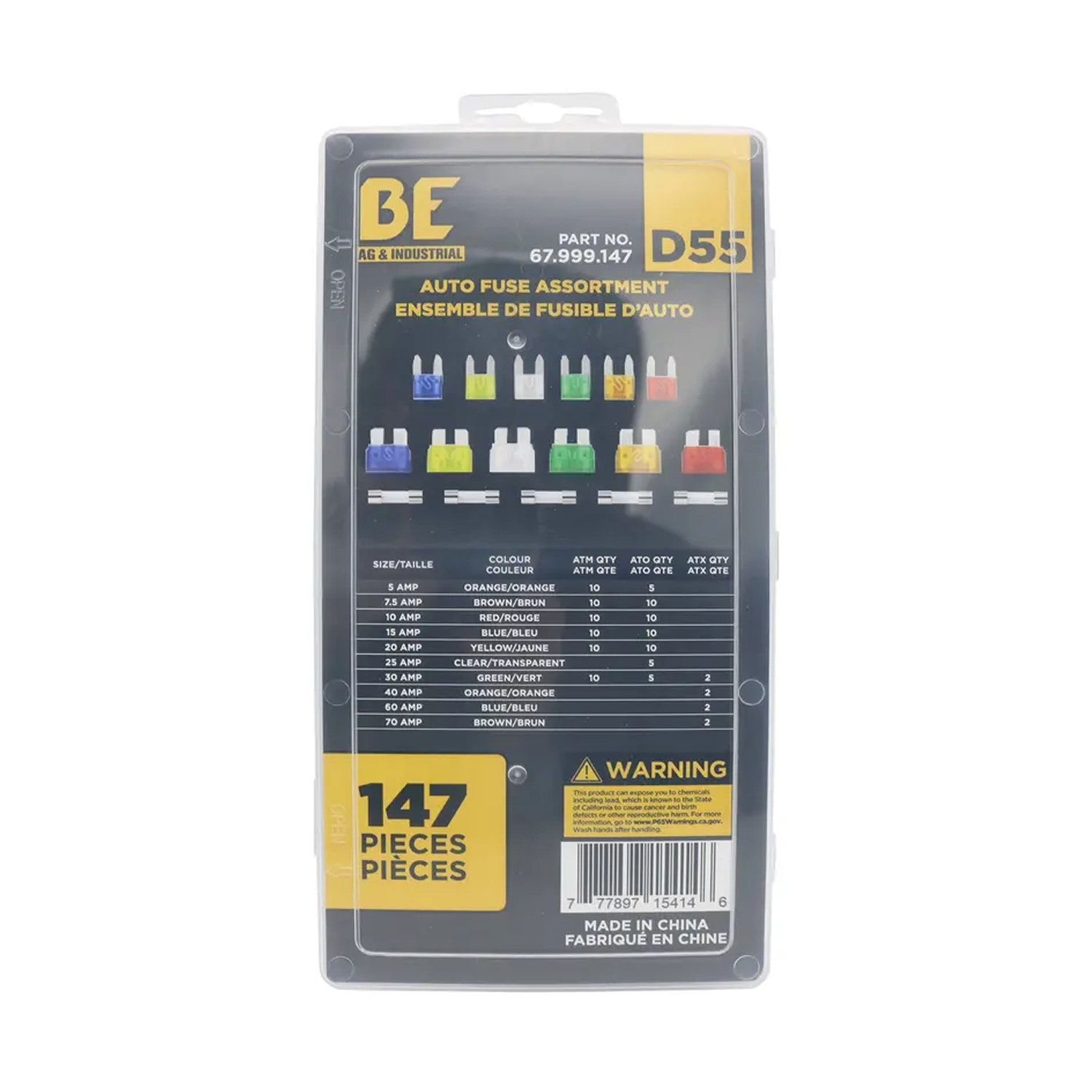 147-Piece Auto Fuse Assortment Kit