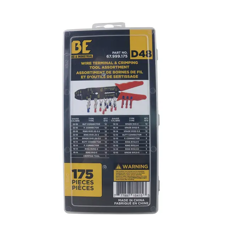 175-Piece Wire Terminal & Crimping Tool Assortment Kit-zoom-