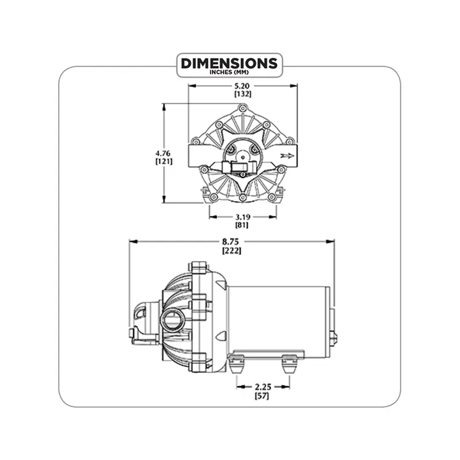 EF3000 Demand Pump, 12 V, 3 GPM-zoom-2