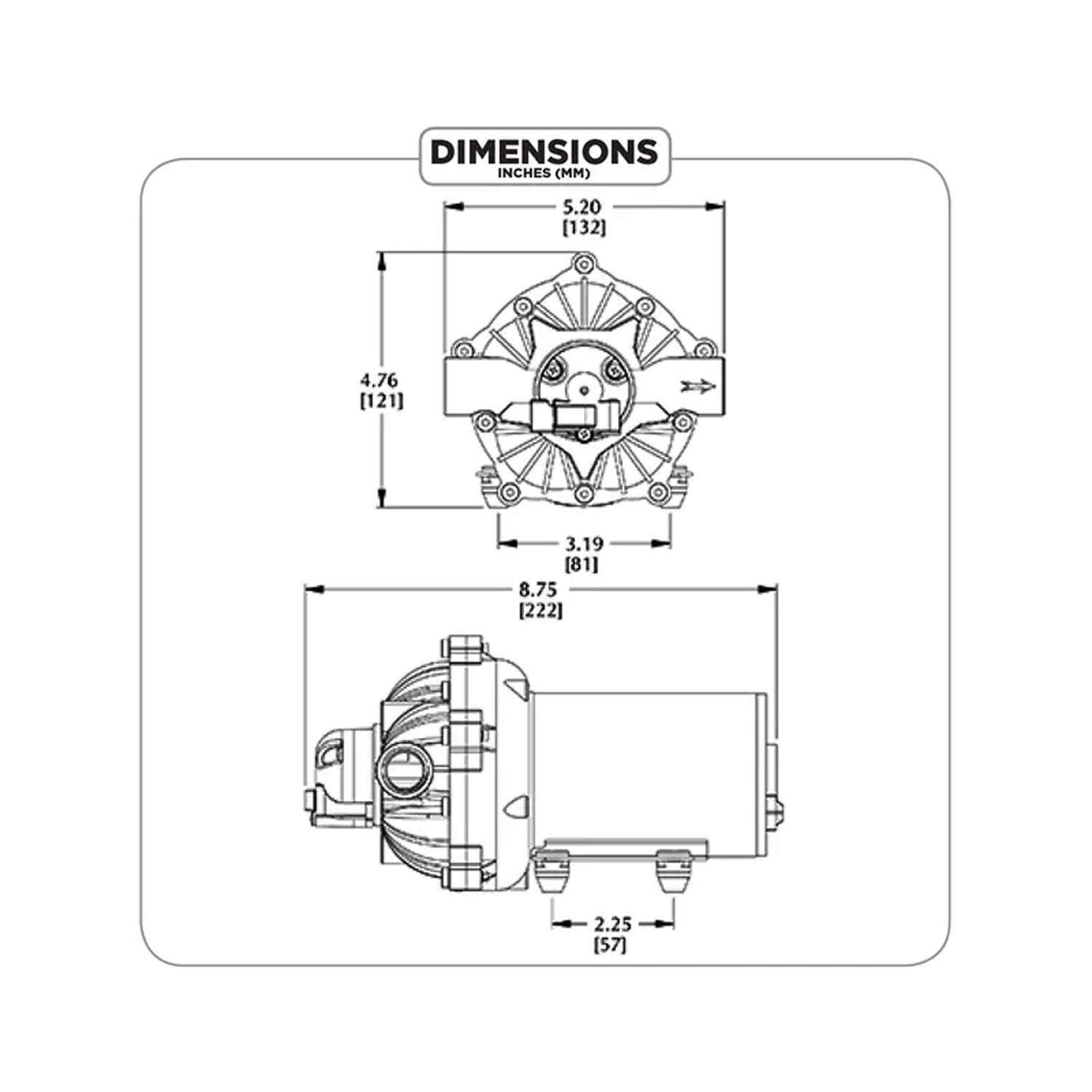 EF4000 Demand Pump, 12 V, 4 GPM