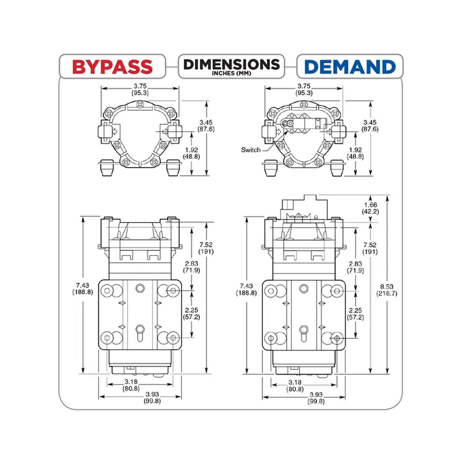 Delavan 7812-301 Demand Pump, 12 V, 60 PSI, 2.1 GPM, 3/8" F-zoom-2