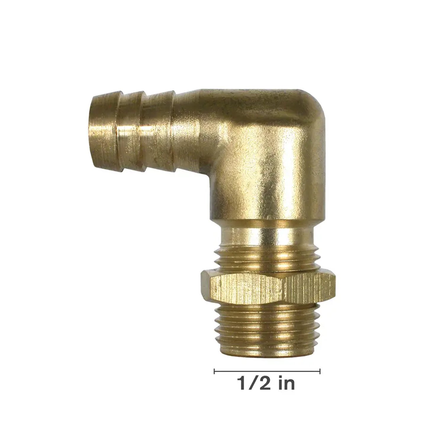 Brass Elbow Nozzle Body, 1/2" Barb-zoom-1