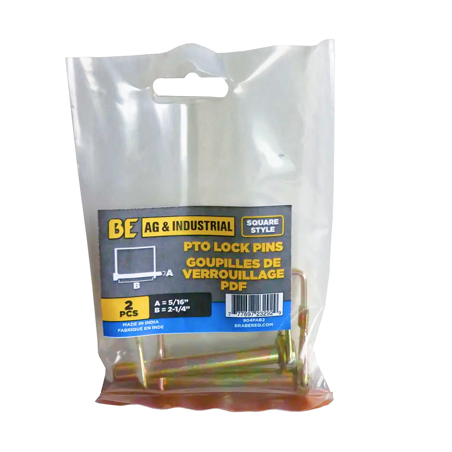 Square Locking Pins 5/16" × 2-1/4" Snapper-Style 2-Pack – 904PAB2-zoom-1