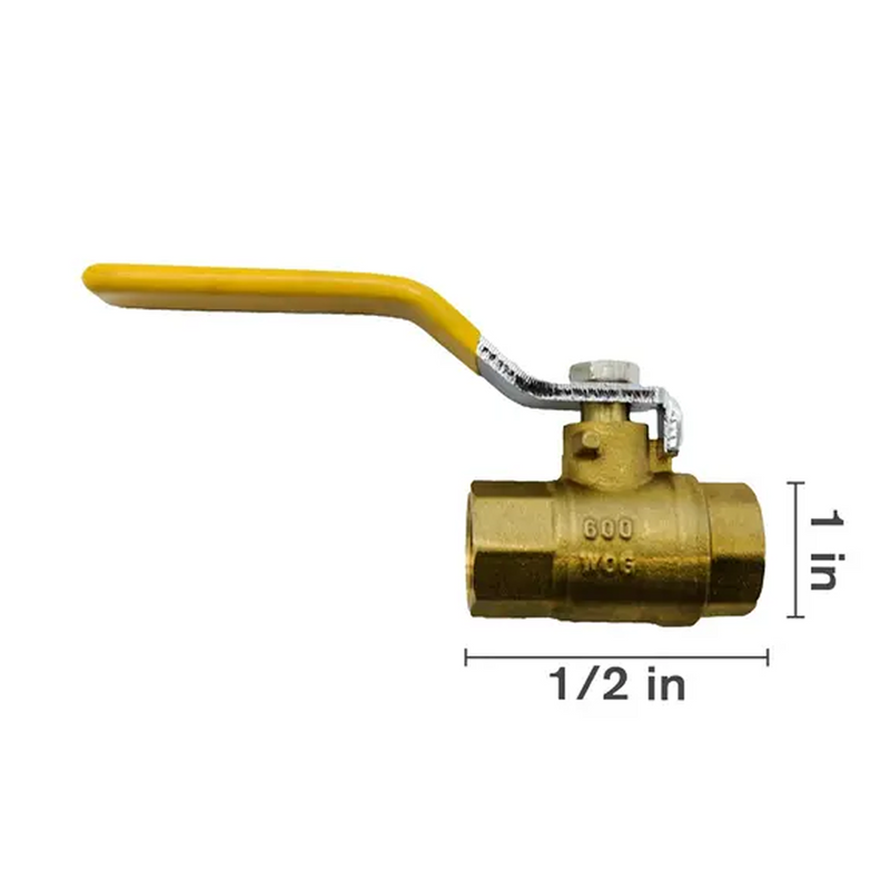 1" FNPT Brass Ball Valve-zoom-
