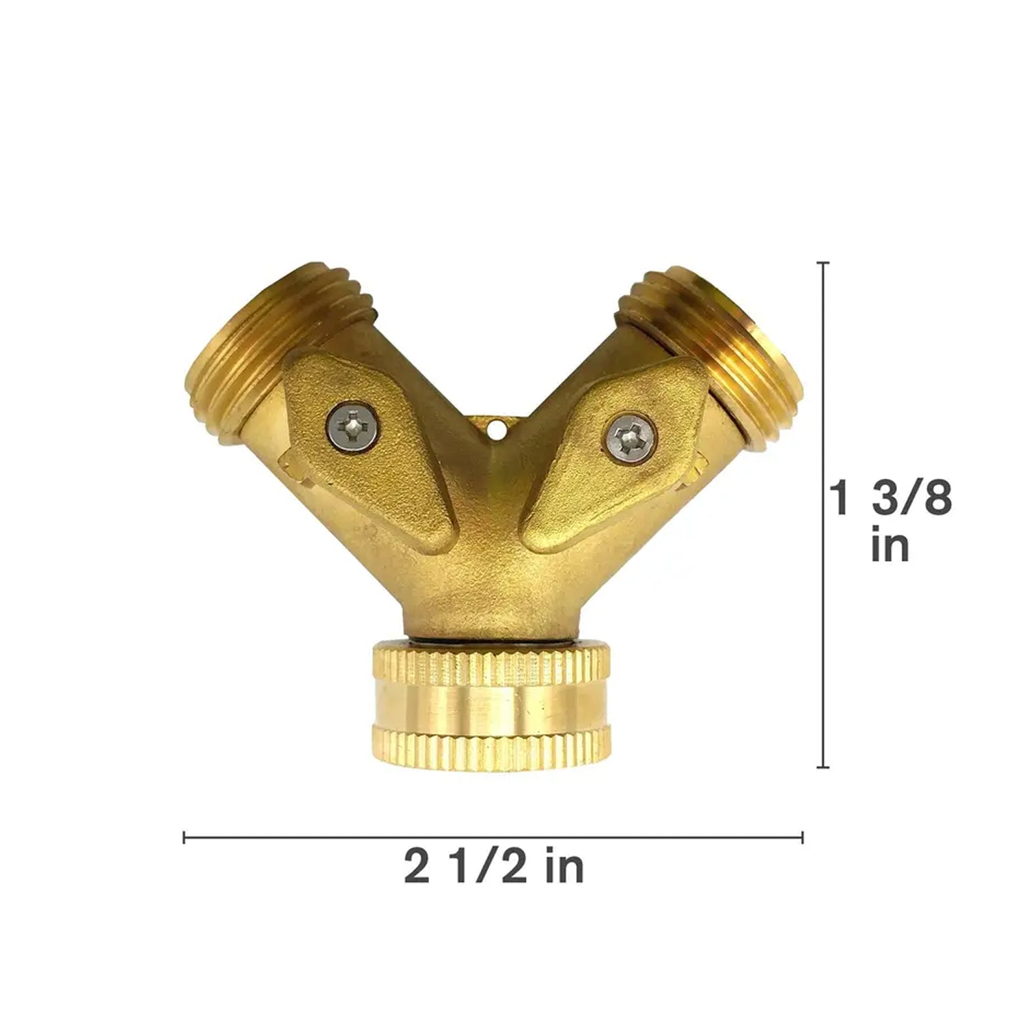 Garden Hose Dual Brass Shut-Off Valve-zoom-1