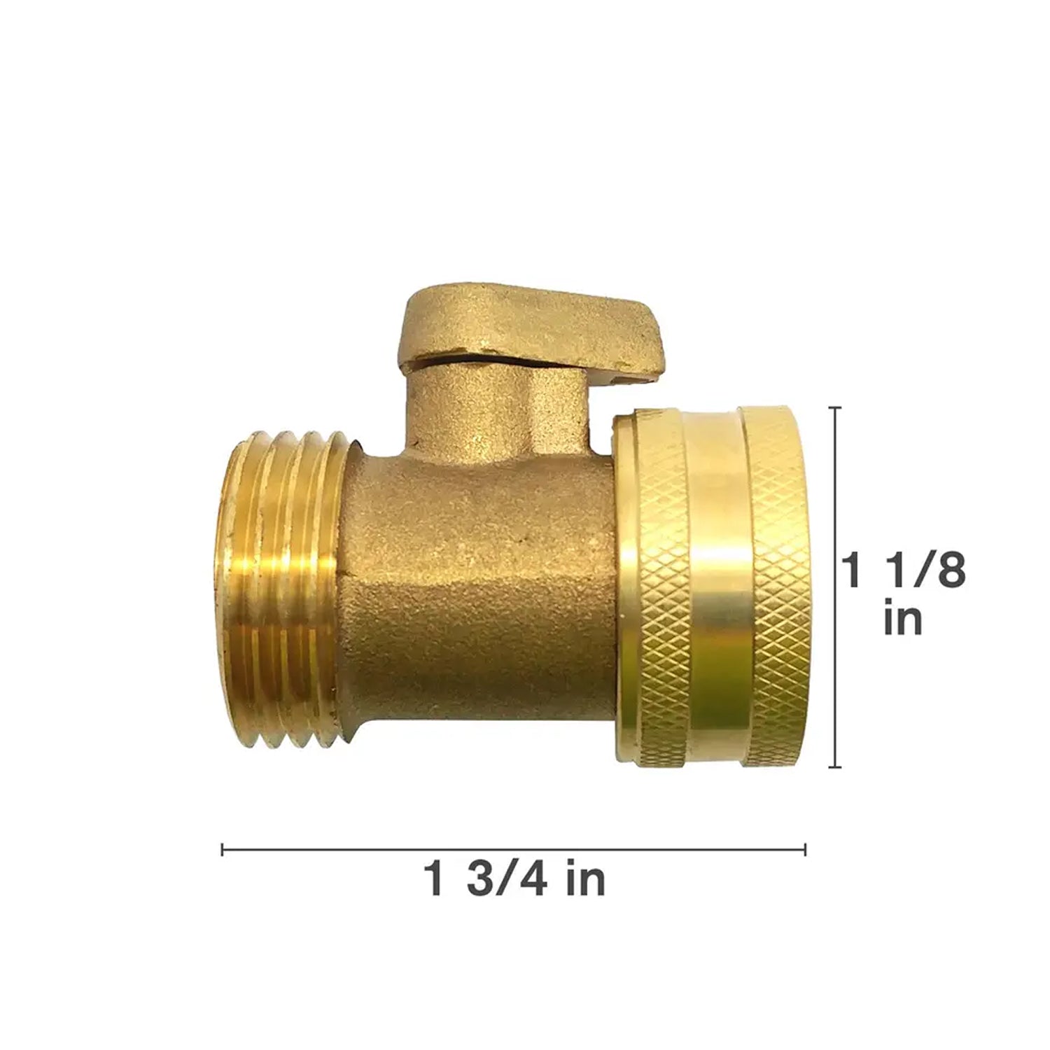Garden Hose Brass Valve with Thumb Shutoff-zoom-1