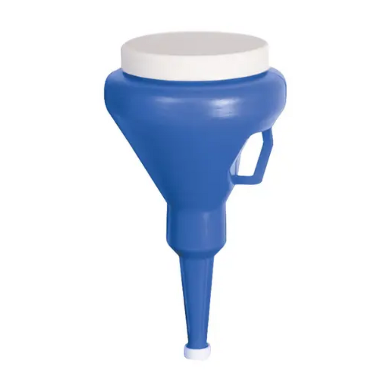 1-1/4 Quart Capped Polyethylene Funnel-zoom-