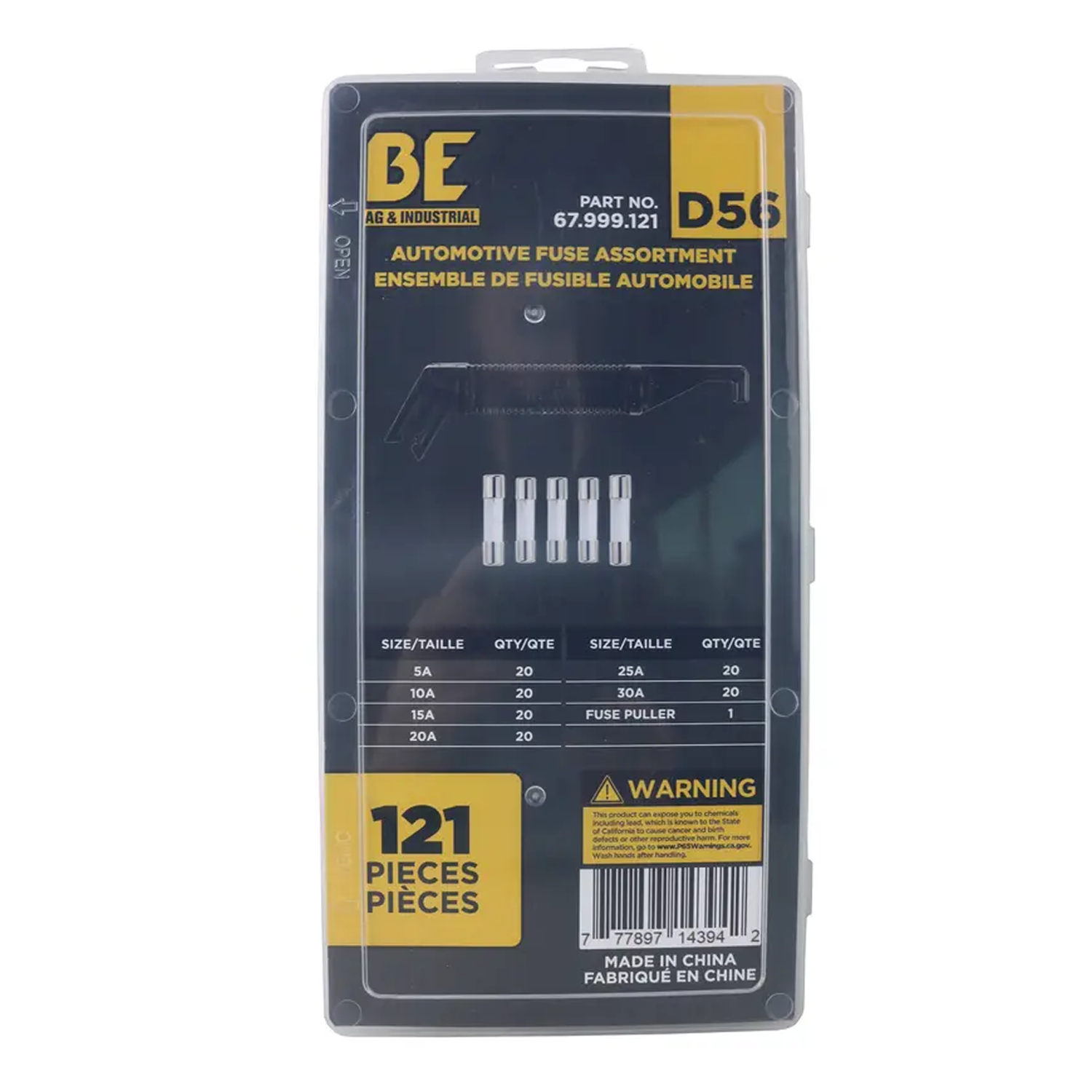 121-Piece Automotive Fuse Assortment kit