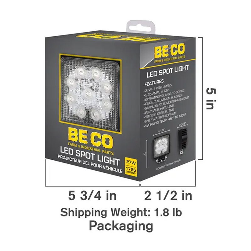 27W Spot Light - 9 Epistar LEDs-zoom-