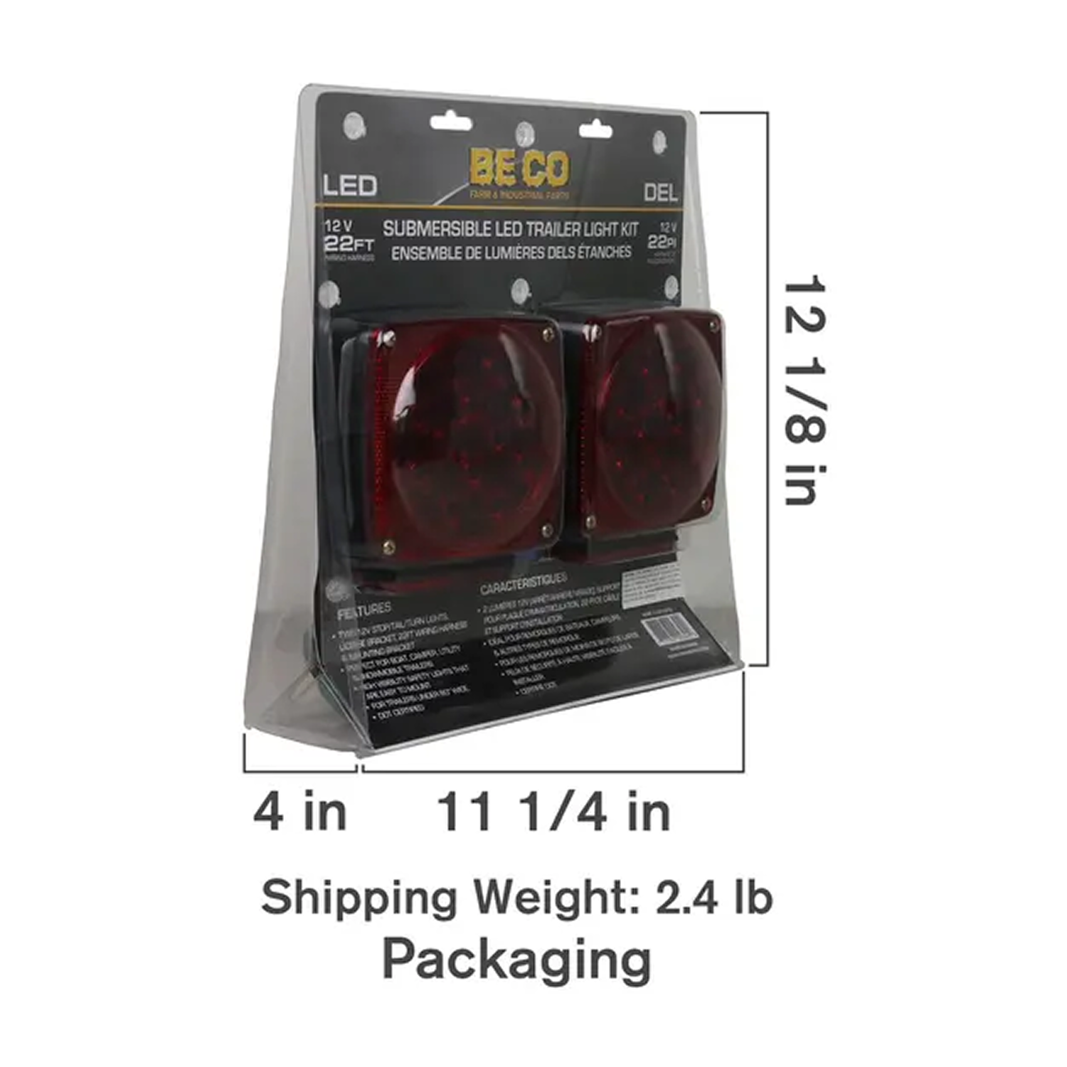 12V 22' Submersible LED Trailer Light Kit-1