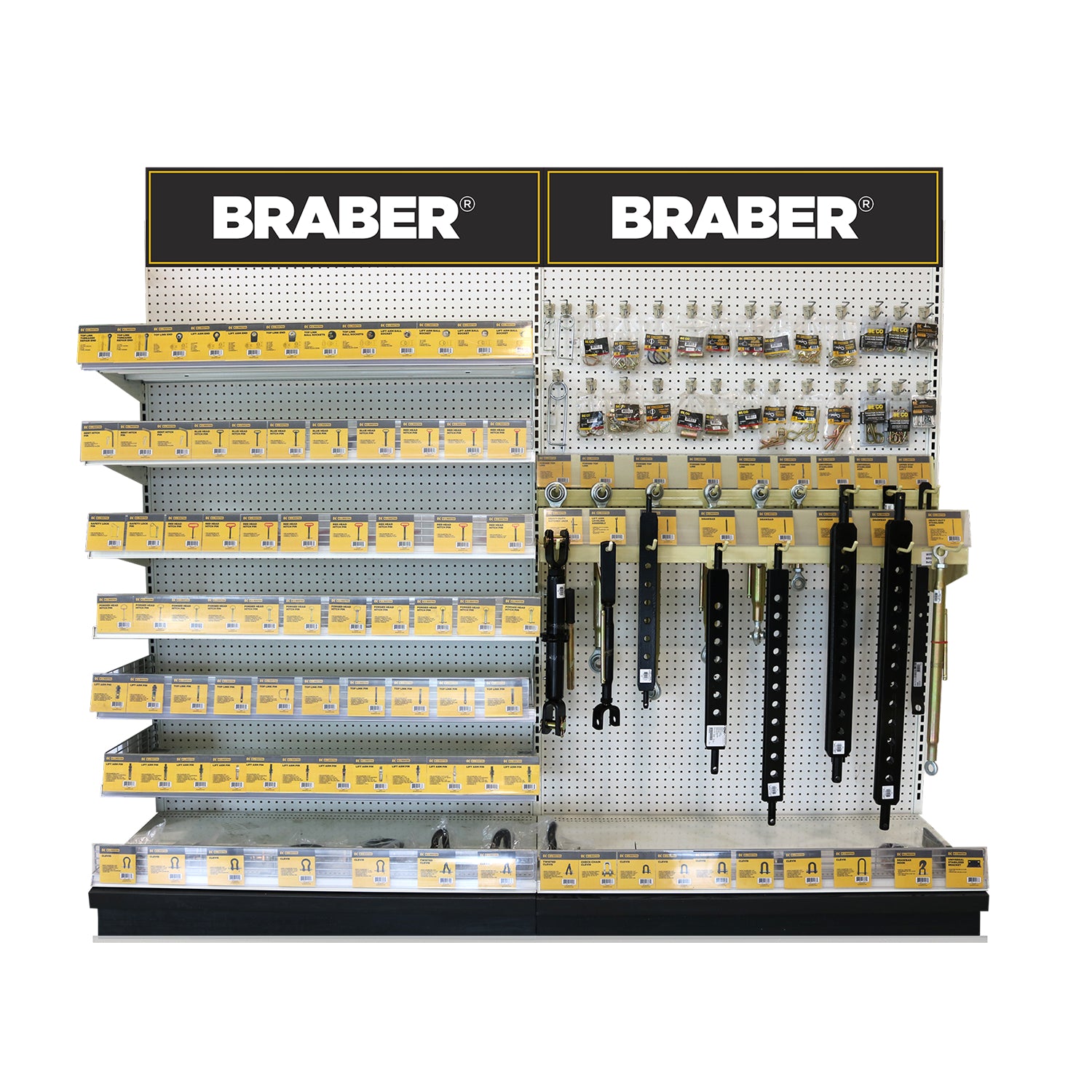 Hitch and Linkage Planogram Display, 8-Peg-1