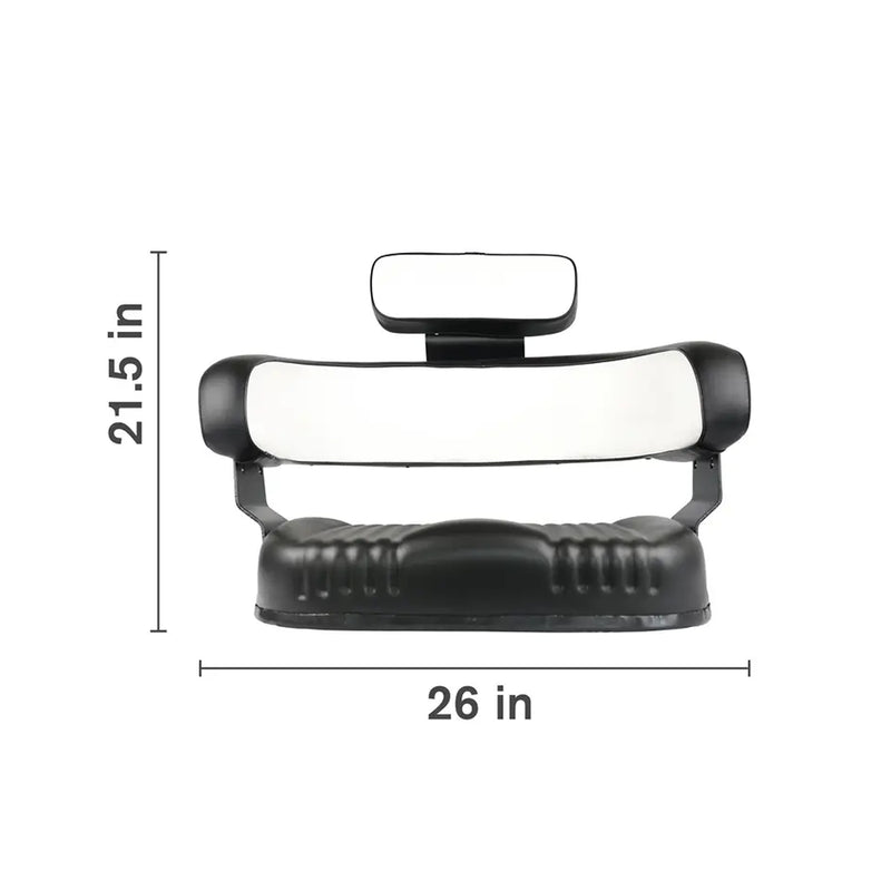 IH 3-Piece Seat Cushion Set, Black / White-zoom-