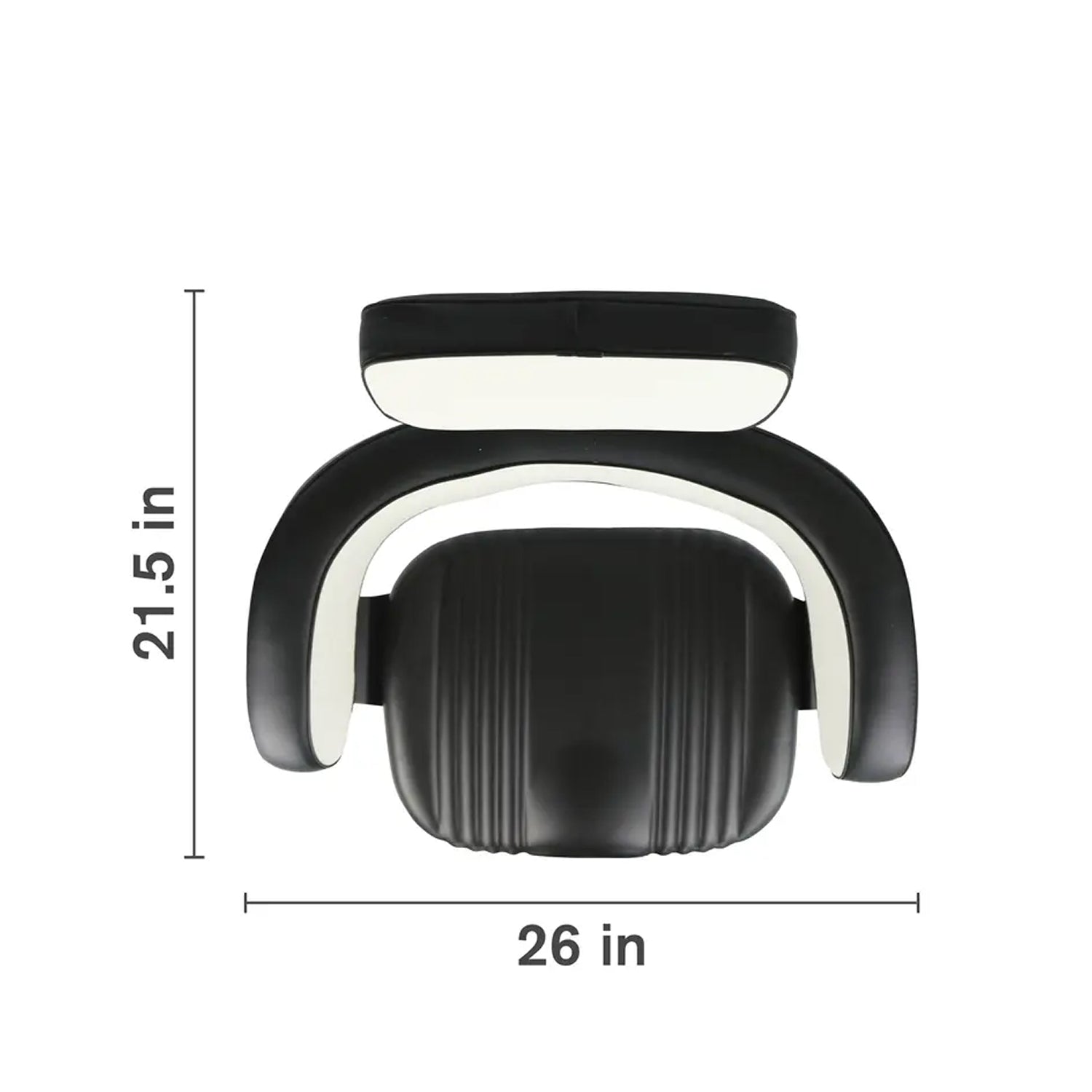 IH 3-Piece Seat Cushion Set, Black / White-zoom-5