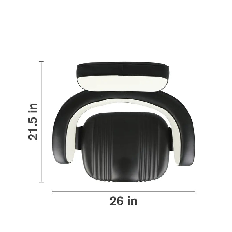 IH 3-Piece Seat Cushion Set, Black / White-zoom-