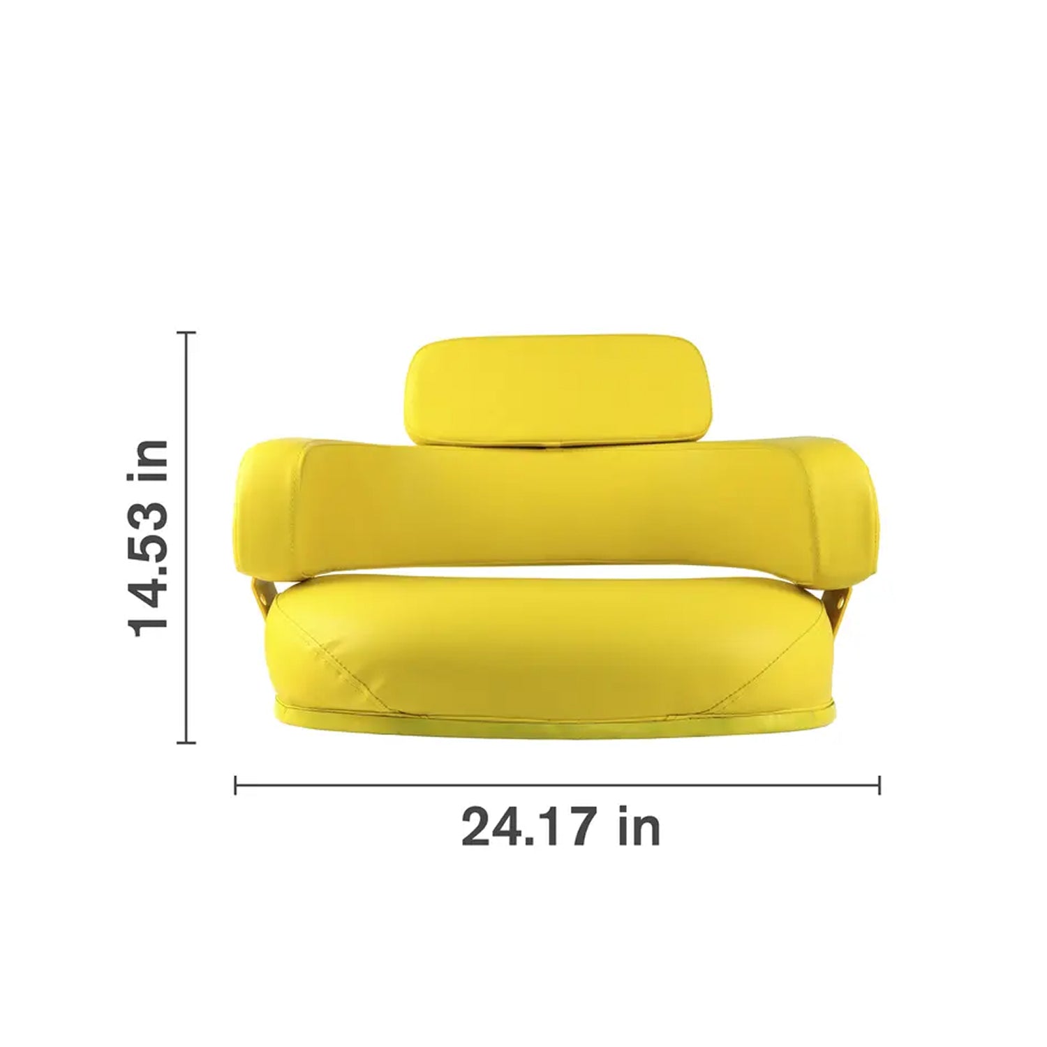 3-Piece Tractor Seat Cushion Set, Yellow