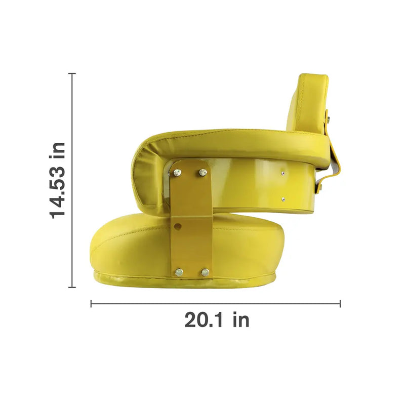 3-Piece Tractor Seat Cushion Set, Yellow-zoom-