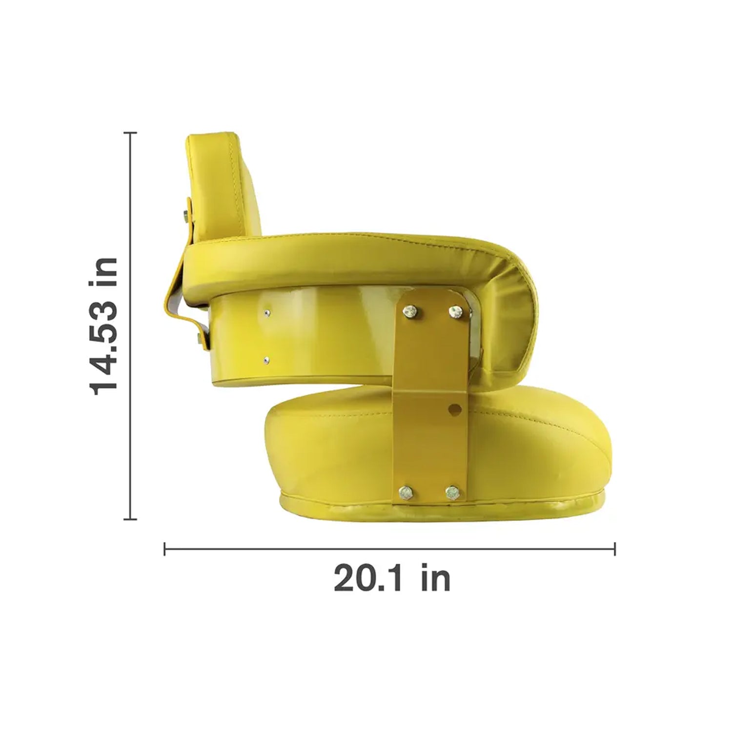 3-Piece Tractor Seat Cushion Set, Yellow-4