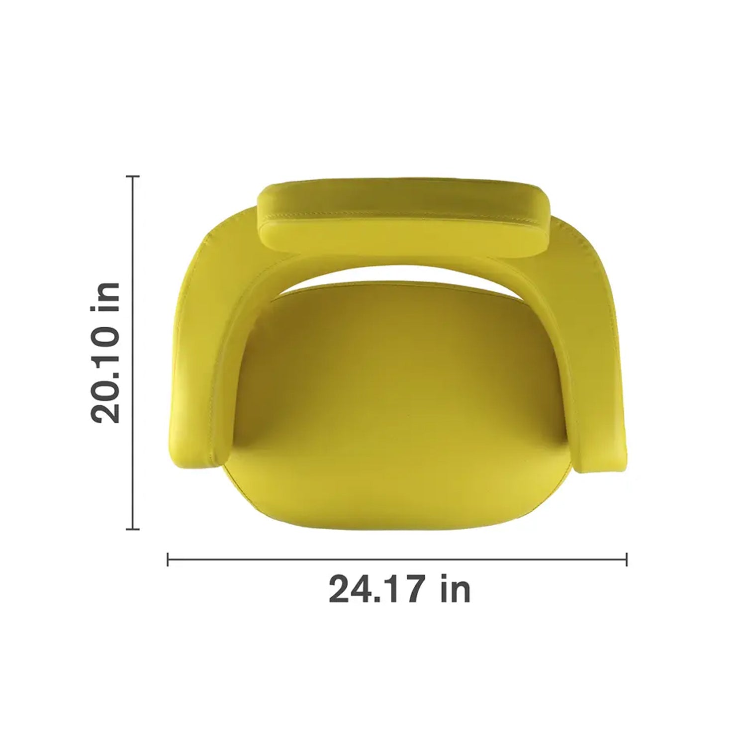 3-Piece Tractor Seat Cushion Set, Yellow-5