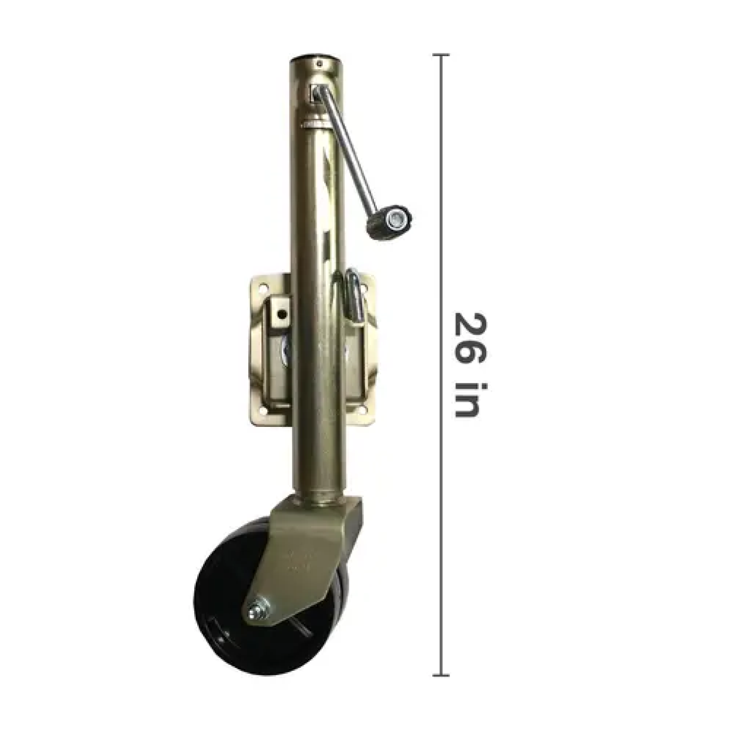 10" Zinc Trailer Jack with Wheel-1