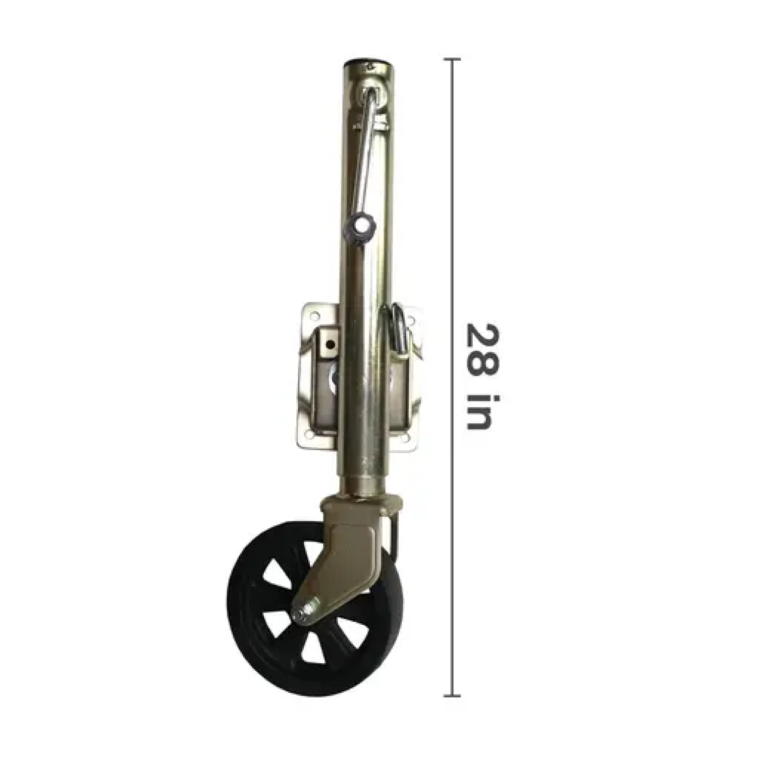 10" Zinc Trailer Jack with Wheel-zoom-1