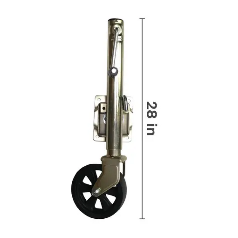 10" Zinc Trailer Jack with Wheel-zoom-